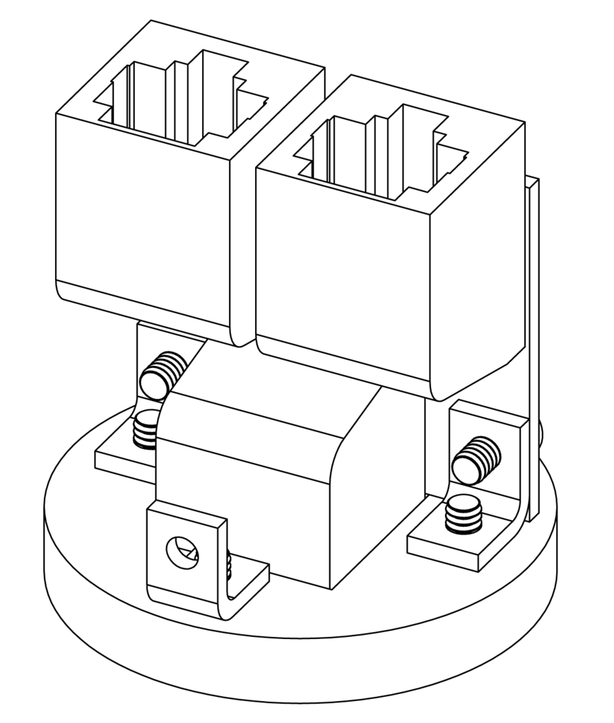 8Y splitter. Isometric view.