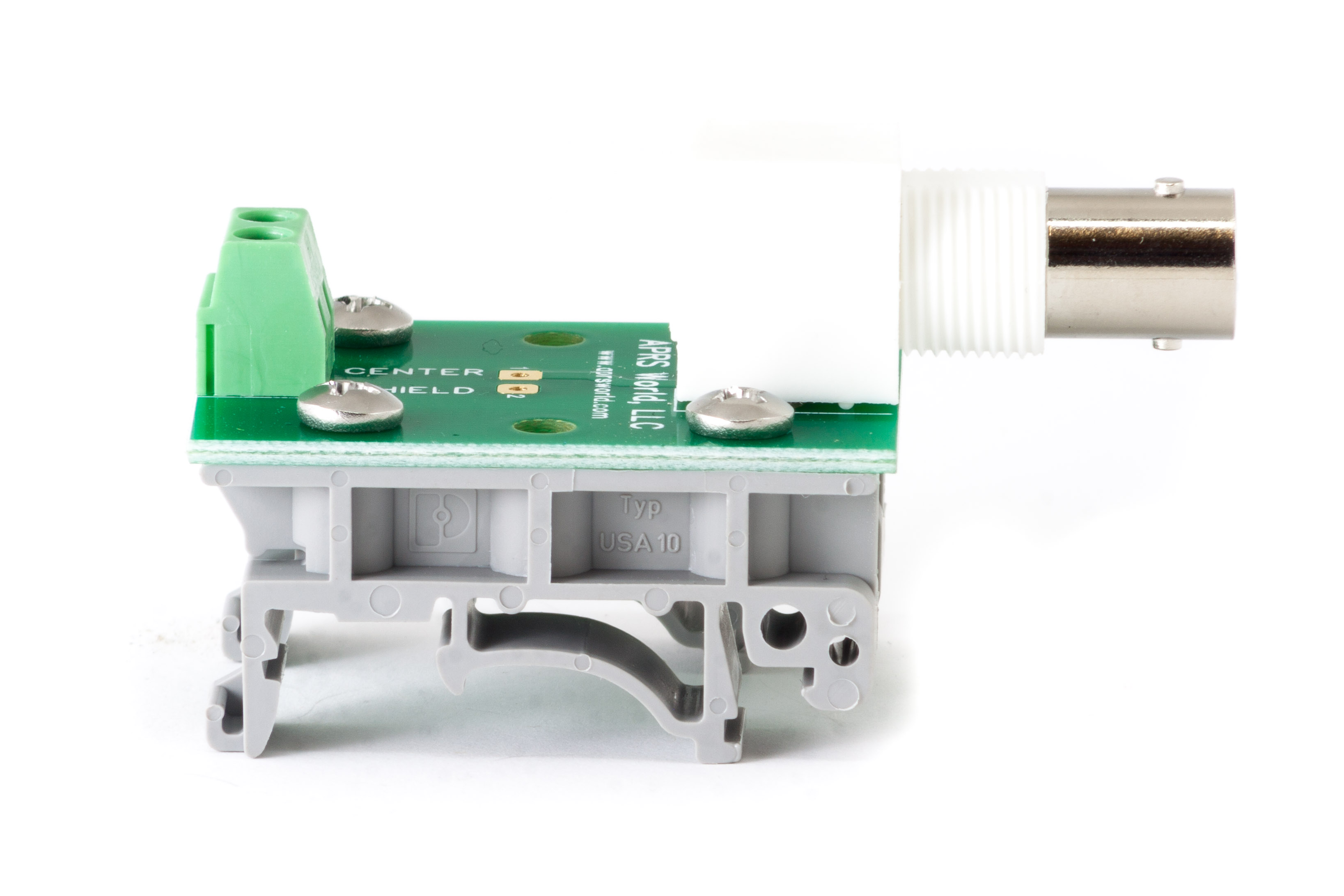 BNCBreakoutBoardtoScrewTerminalswithDINRailClips