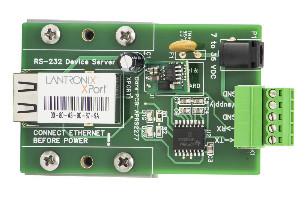 APRS6821: Ethernet RS-232 Device Server