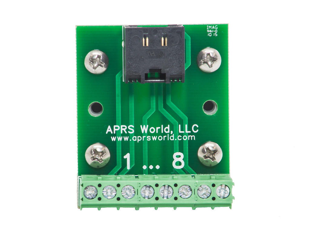 APRS6574: RJ-45 Breakout Board to Screw Terminals With DIN Rail Clips