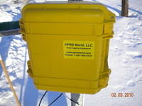 Pelican case protecting the Wind Data Logger from the extreme environment in Alaska