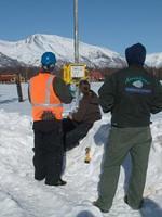 Arrowhead Staff admiring their new Wind Data Logger