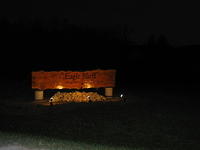 It works! The new Eagle Bluff sign is lit