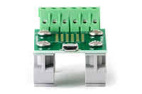 APRS6865 USB Micro Breakout Board to Screw Terminals with DIN Rail Clips