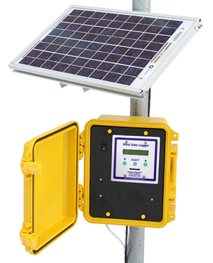 Selfcontained Wind Data Logger with Solar Panel