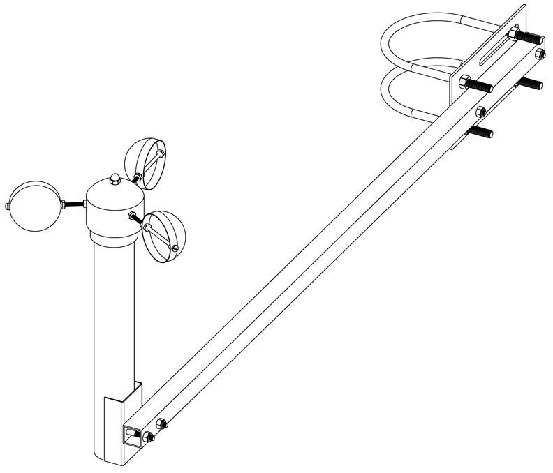 Mechanical diagram for mounting arm